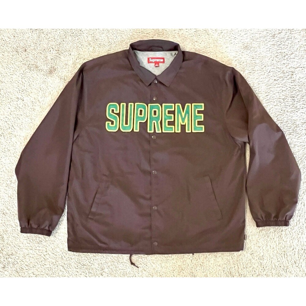 Supreme Spellout Coaches Jacket Brown Size XL Spring Summer 26